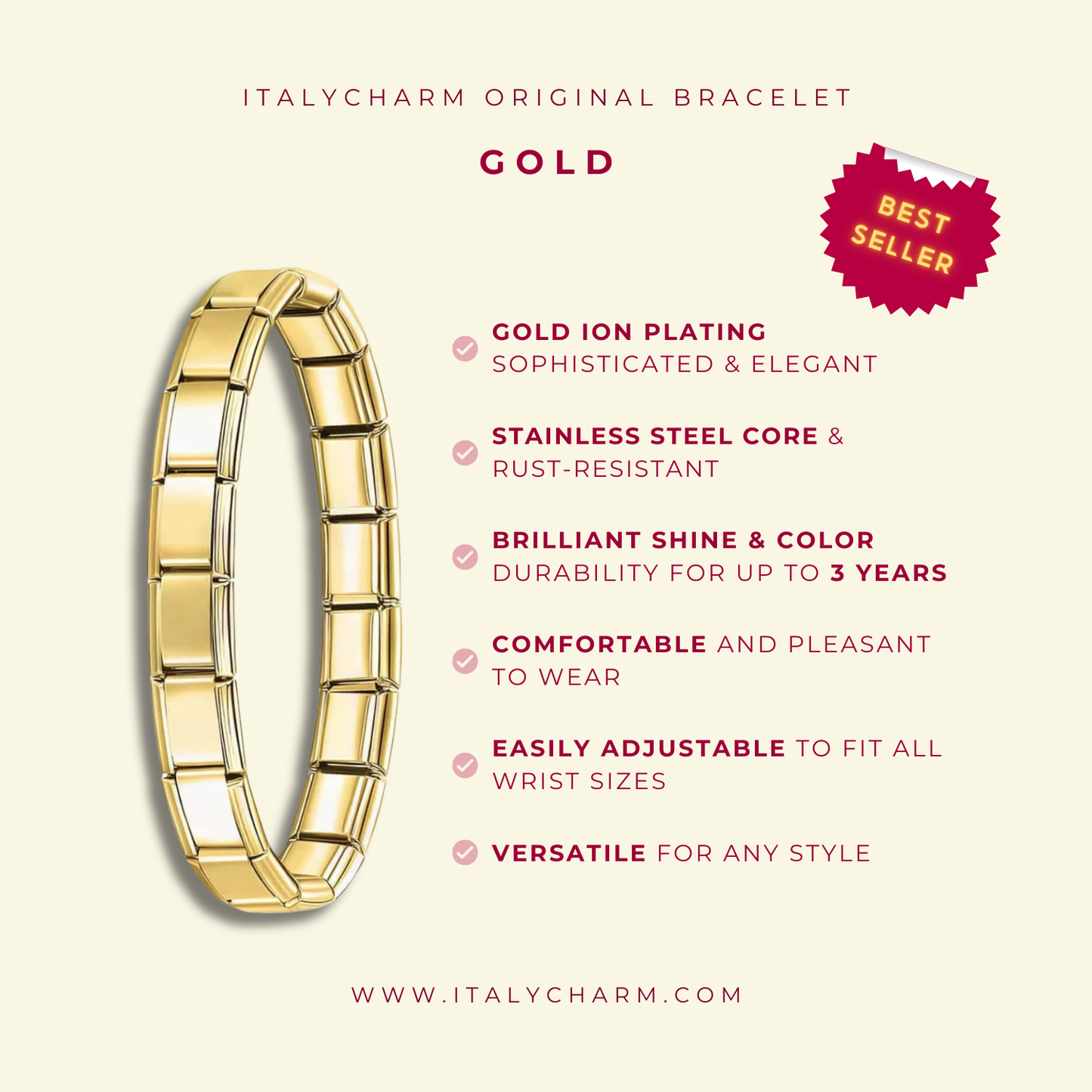 Classic Italian Gold Bracelet - Charmris