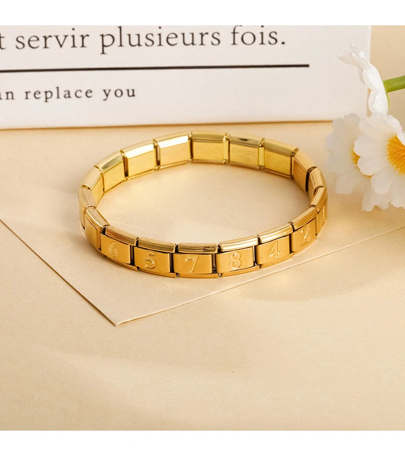 Golden Number 4 - Gold Charm