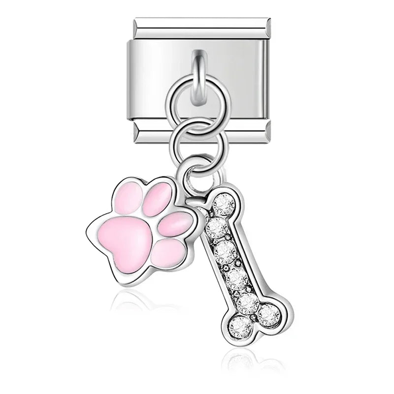 Paw & Bone - Silver Pendant Charm