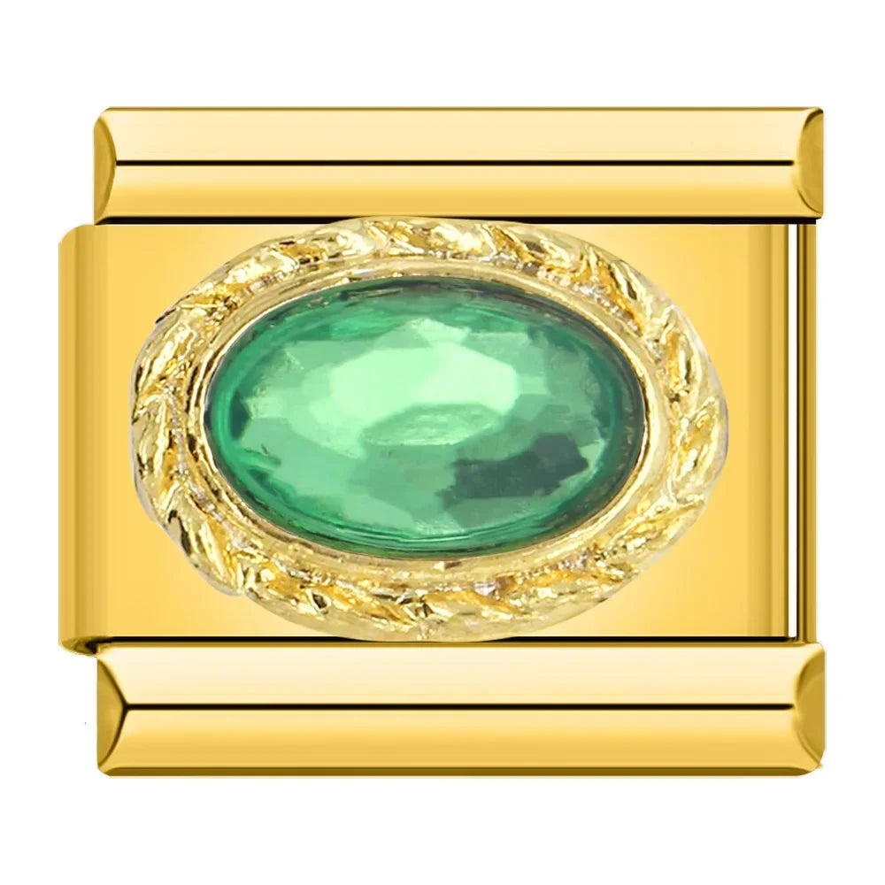 Royal Emerald Resin - Gold Charm