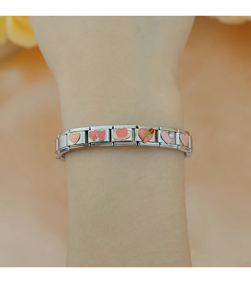 Romantic Heart Flower - Silver Charm