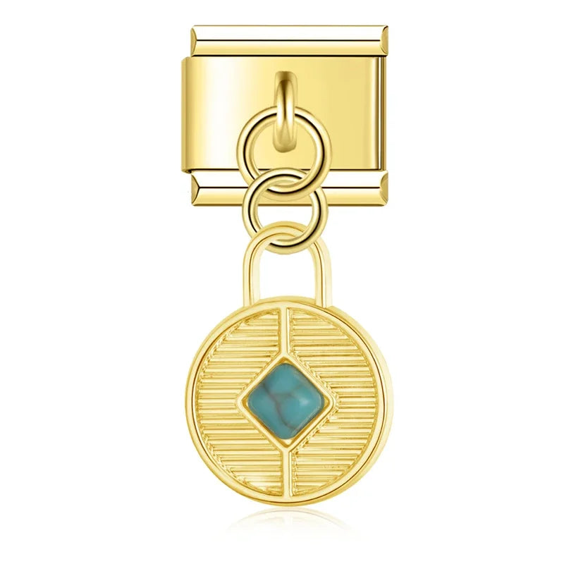 Fortune Circle – Gold Pendant Charm