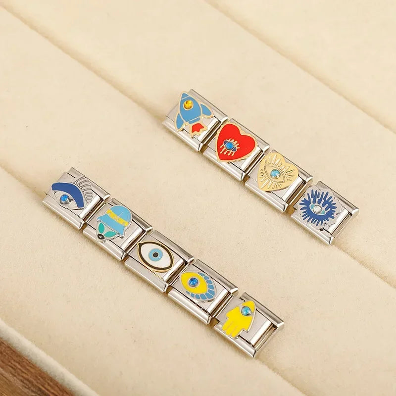 Classic Blue Eye - Silver Charm