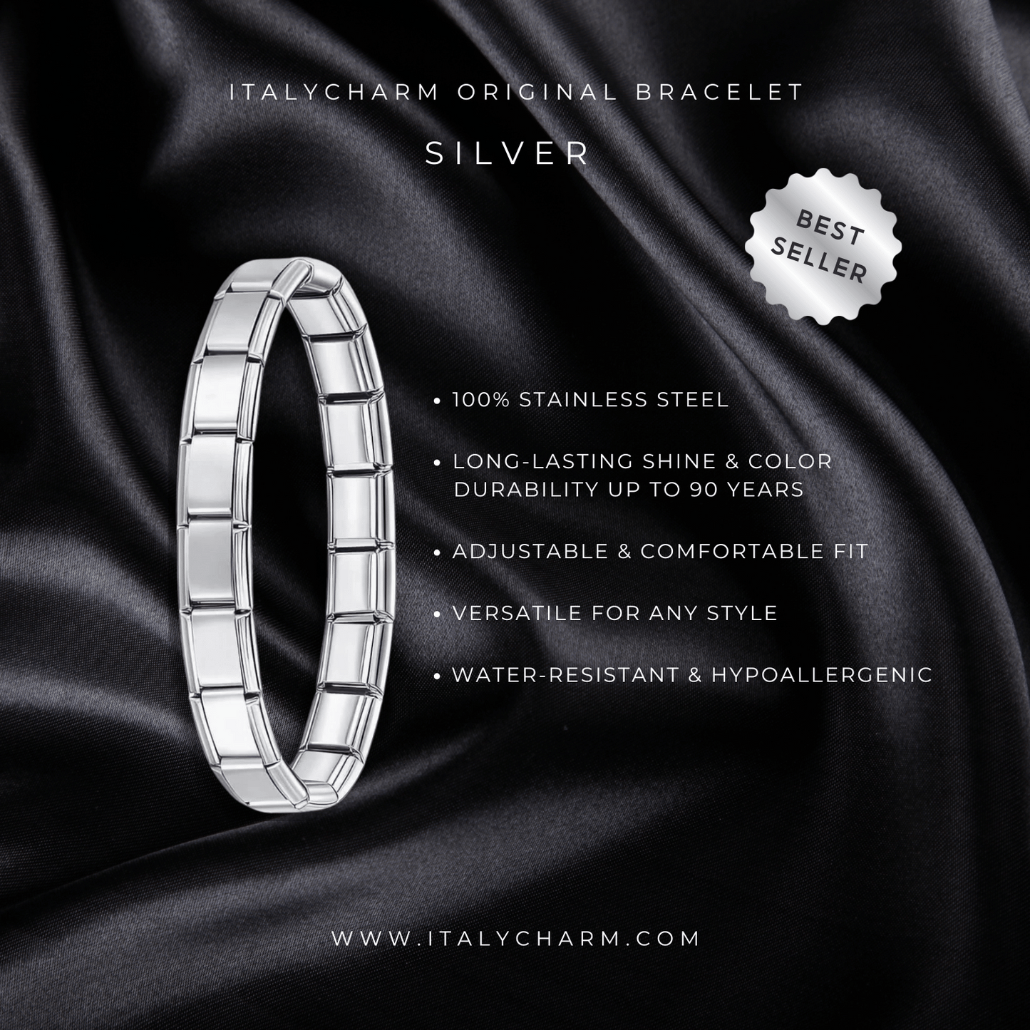 Timeless Original Italian Silver Bracelet - Charmris