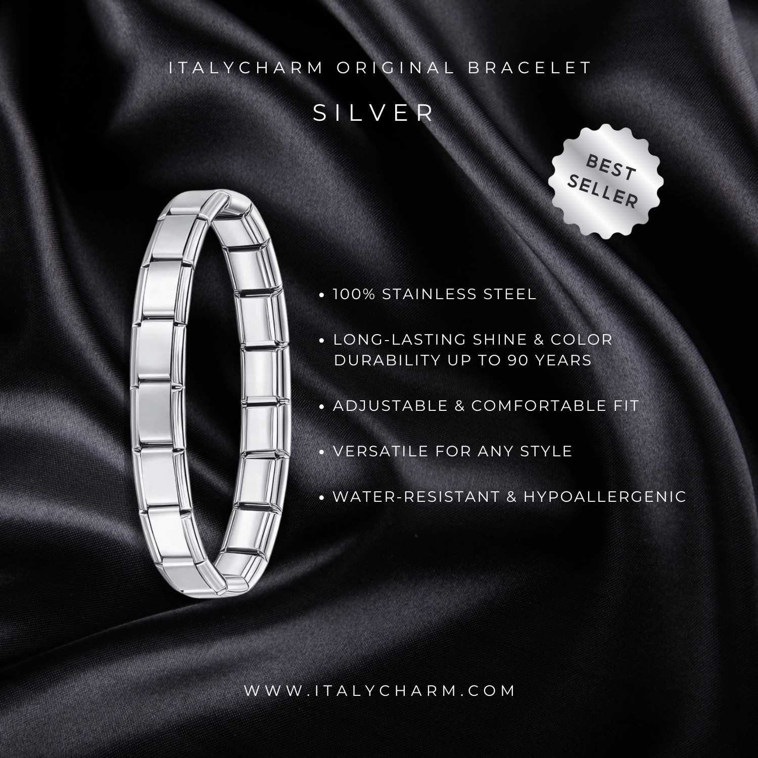 Timeless Original Italian Silver Bracelet - Charmris
