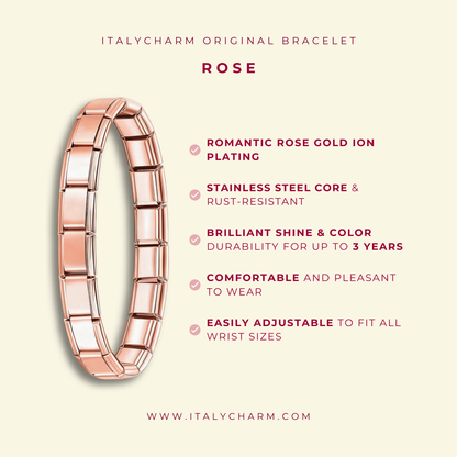 Classic Italian Rose Bracelet - Charmris