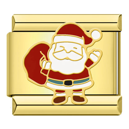 Santa Cheer – Gold Charm