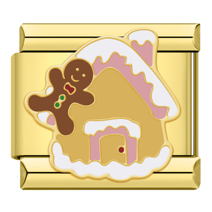 Gingerbread House – Gold Charm