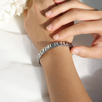 Black Letter M - Silver Charm