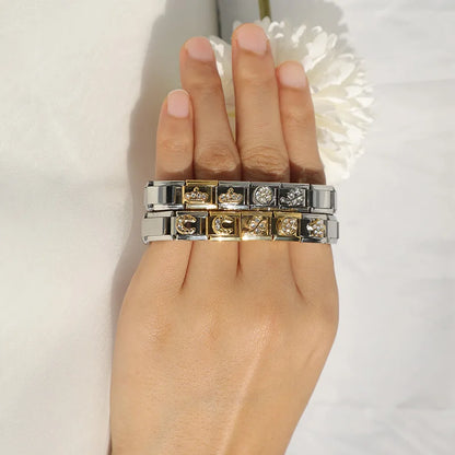 Golden Horseshoe with CZ - Gold Charm