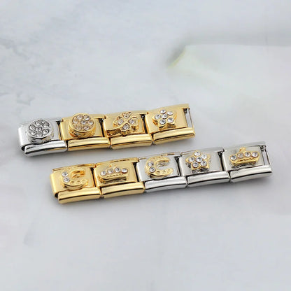 Golden Crown with CZ - Gold Charm