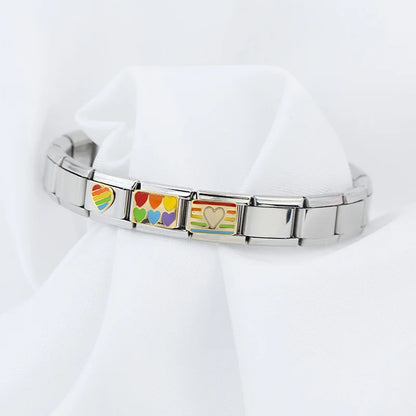 Rainbow Flag - Silver Charm