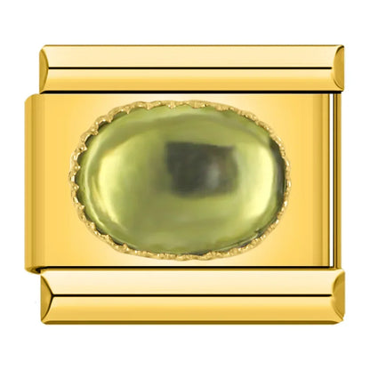 Elegant Olive Resin - Gold Charm