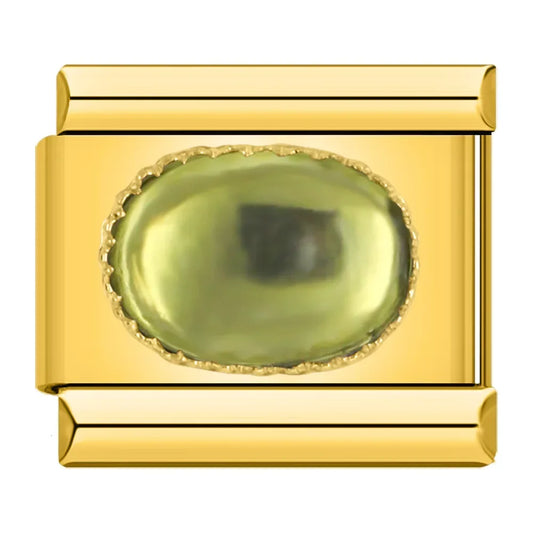 Elegant Olive Resin - Gold Charm