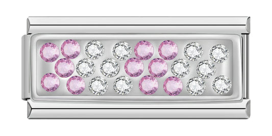 Blush Harmony – Silver Bar Charm