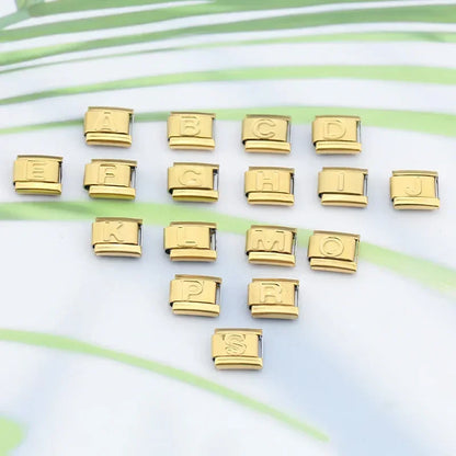 Golden Letter V - Gold Charm