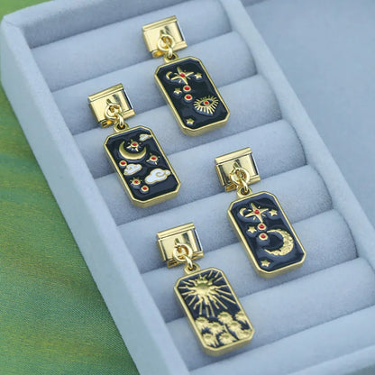 Stargazer Moon – Gold Pendant Charm