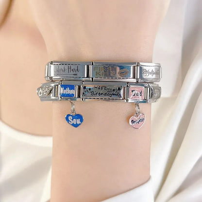 Happy Birthday - Silver Bar Charm