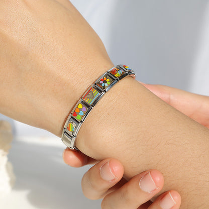 Rainbow Flag - Silver Charm