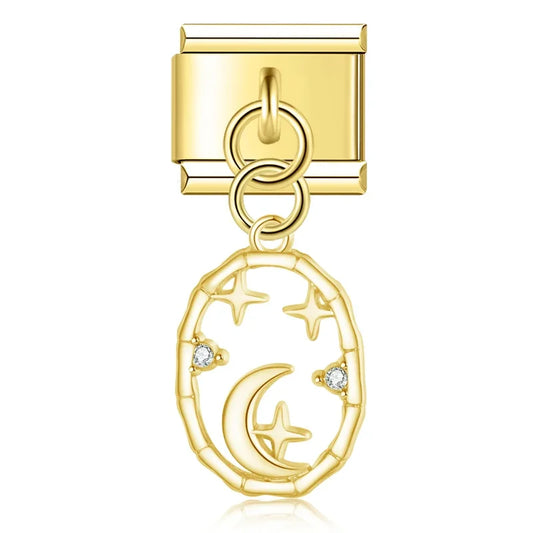 Lunar Whisper – Gold Pendant Charm