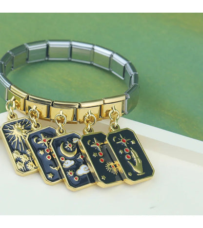 Stargazer Moon – Gold Pendant Charm