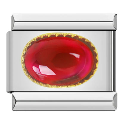 Elegant Ruby Resin - Silver Charm