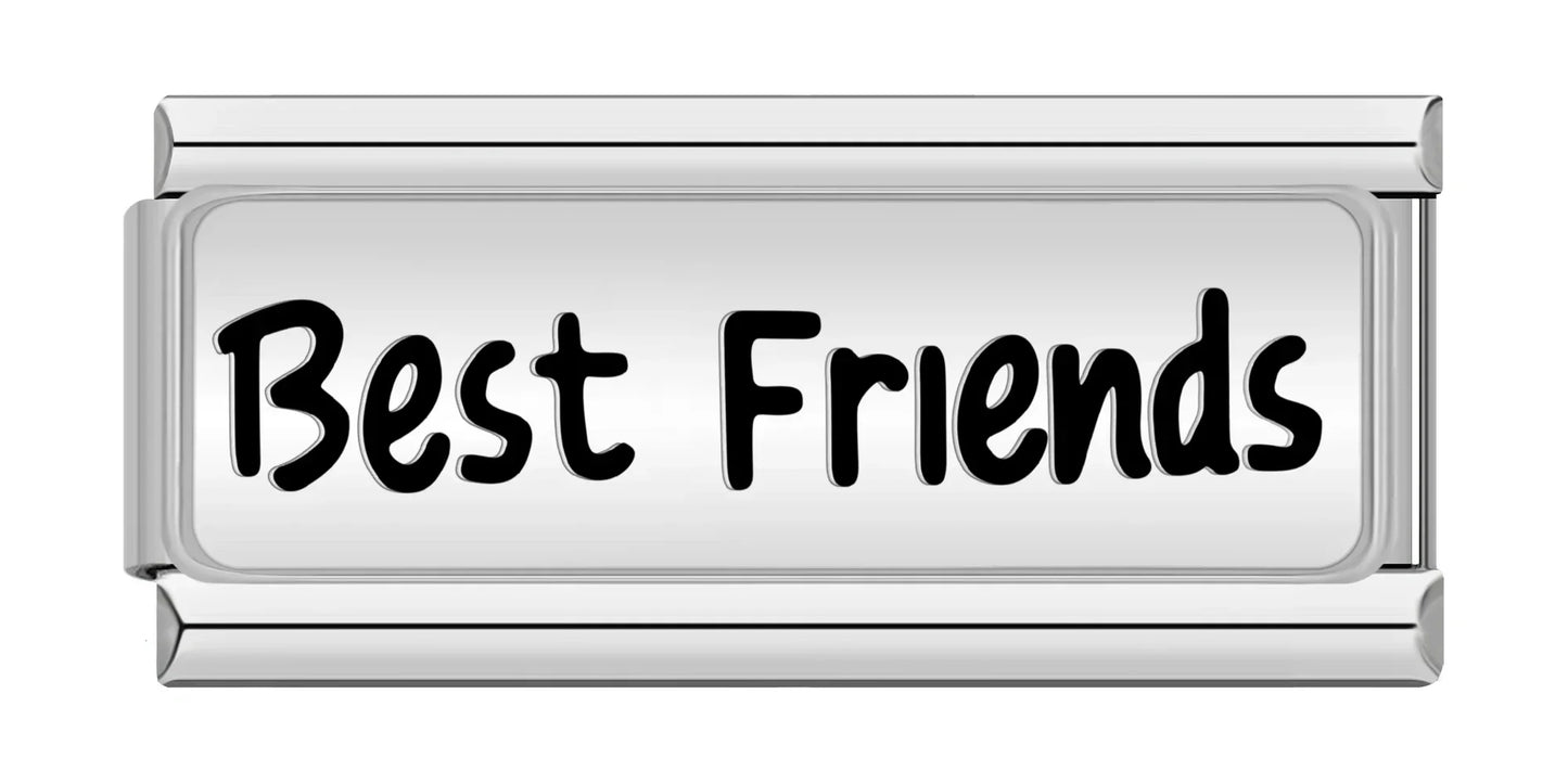 Best Friend - Silver Bar Charm