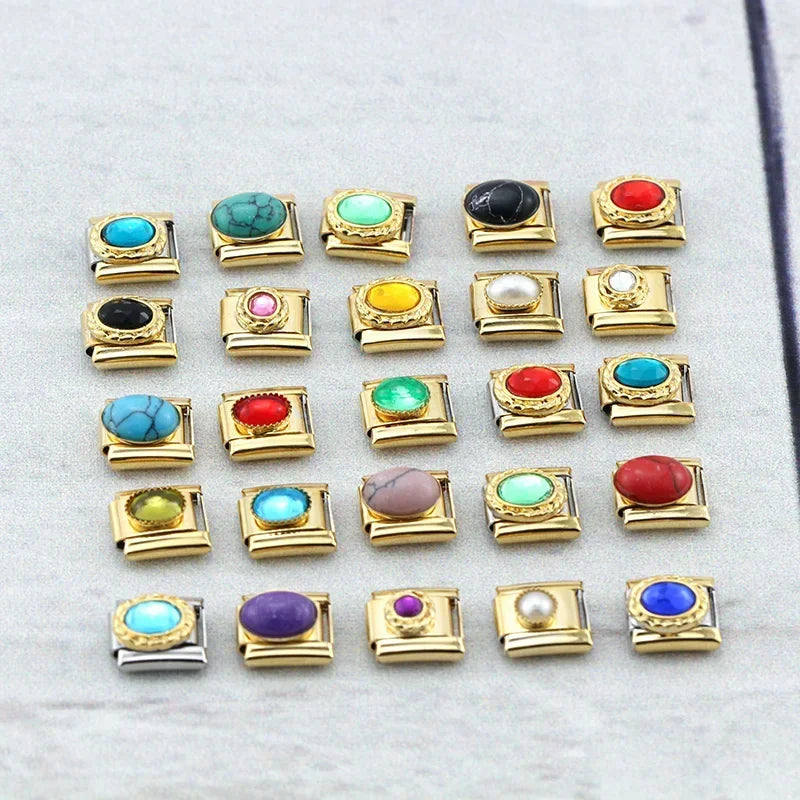 Elegant Olive Resin - Gold Charm