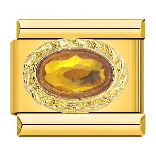 Royal Topaz Resin - Gold Charm