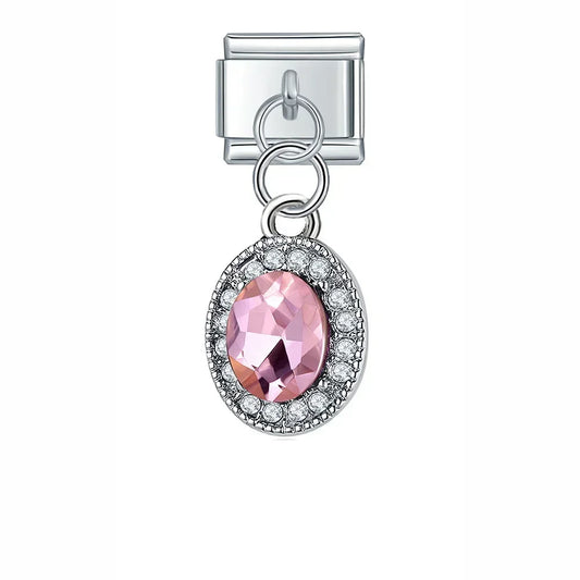 Royal Pink - Silver Pendant Charm