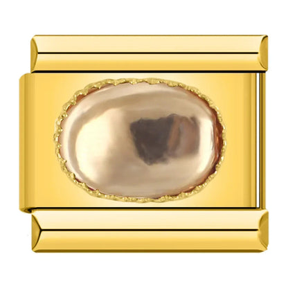 Elegant Champagne Resin - Gold Charm