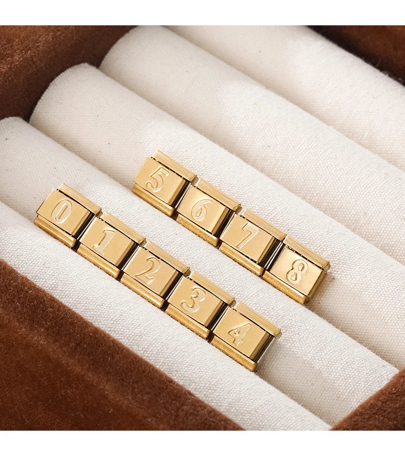 Golden Number 5 - Gold Charm