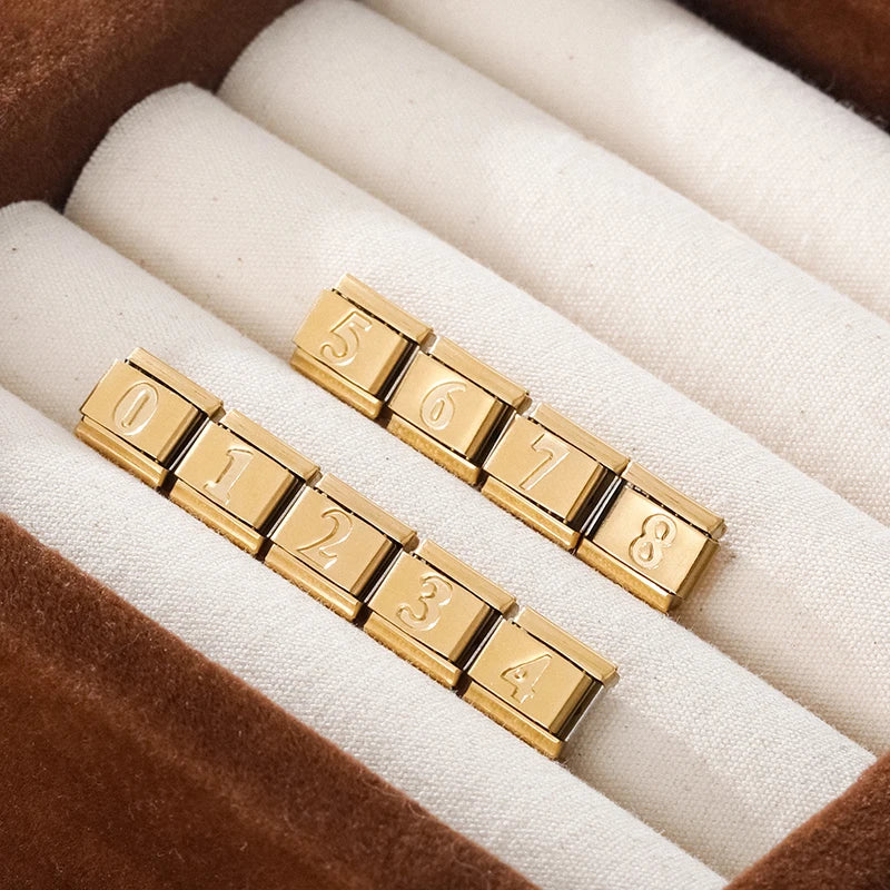 Golden Number 3 - Gold Charm