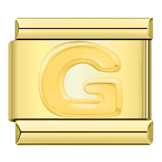 Golden Letter G - Gold Charm