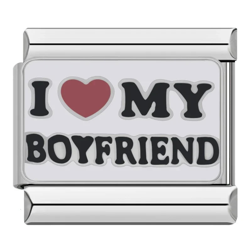 I Love my Boyfriend - Silver Charm