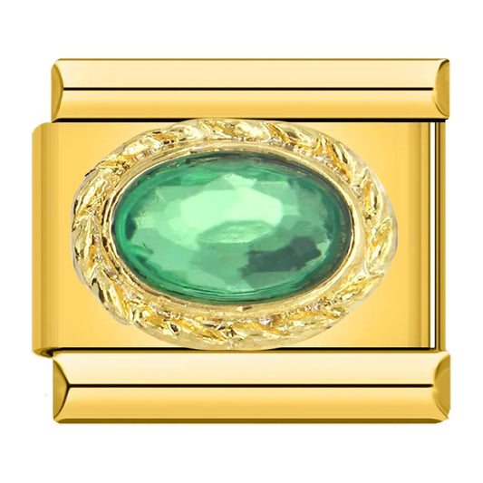 Royal Emerald Resin - Gold Charm