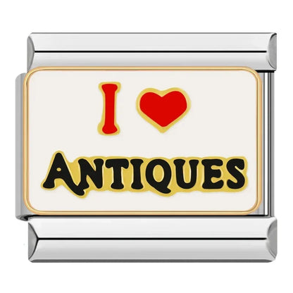 I Love Antiques charm