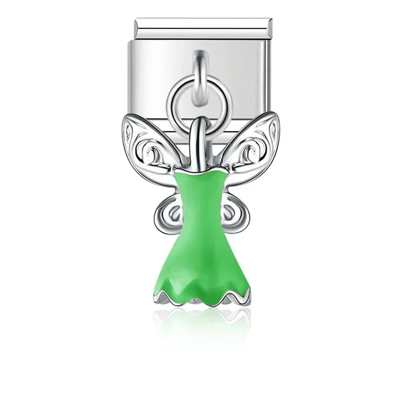 Tinker Bell Dress - Silver Pendant Charm