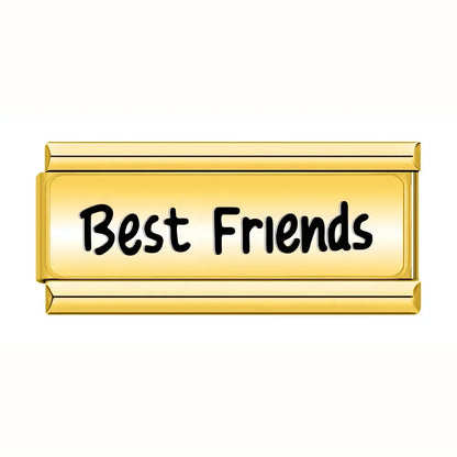 Best Friend - Gold Bar Charm