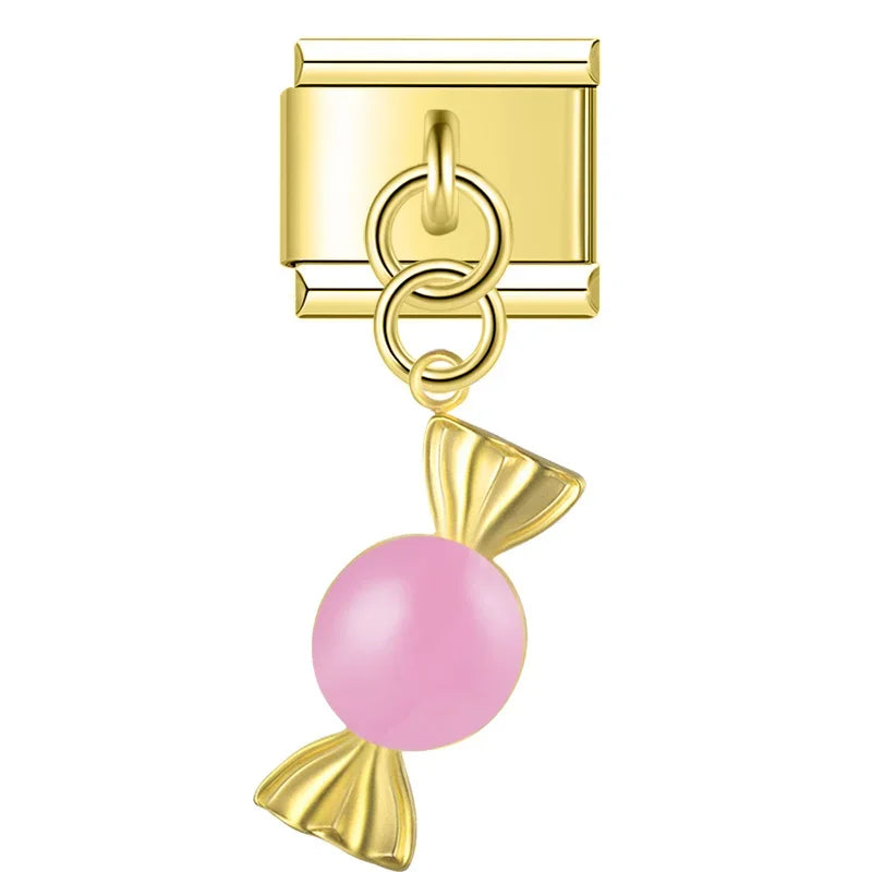 Blush Candy - Gold Pendant Charm