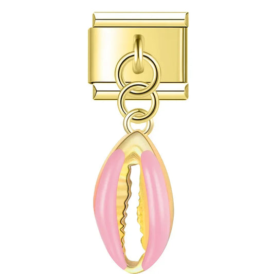 Petal Shell - Gold Pendant Charm