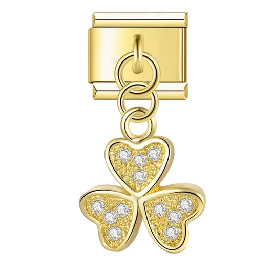 Golden Clover - Gold Pendant Charm