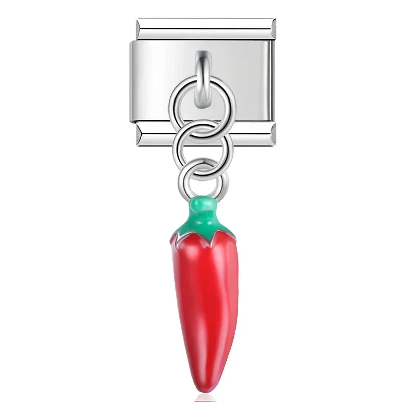 Pepper - Silver Pendant Charm
