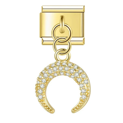 Moonlit Glow - Gold Pendant Charm