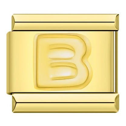 Golden Letter B - Gold Charm